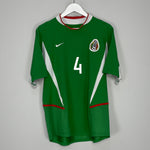 Shop 2003/04 MEXICO MARQUEZ #4 HOME SHIRT (M) NIKE, classic football shirts, vintage football shirts & retro soccer jerseys at Cult Kits