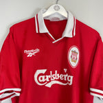 Shop 1996/98 LIVERPOOL FOWLER #9 HOME SHIRT (L) REEBOK, classic football shirts, vintage football shirts & retro soccer jerseys at Cult Kits
