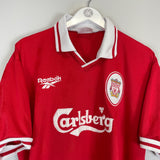 Shop 1996/98 LIVERPOOL FOWLER #9 HOME SHIRT (L) REEBOK, classic football shirts, vintage football shirts & retro soccer jerseys at Cult Kits