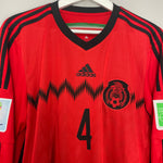 Shop 2014/15 MEXICO R.MARQUEZ #4 L/S AWAY SHIRT (L) ADIDAS, classic football shirts, vintage football shirts & retro soccer jerseys at Cult Kits