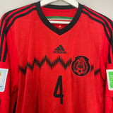 Shop 2014/15 MEXICO R.MARQUEZ #4 L/S AWAY SHIRT (L) ADIDAS, classic football shirts, vintage football shirts & retro soccer jerseys at Cult Kits