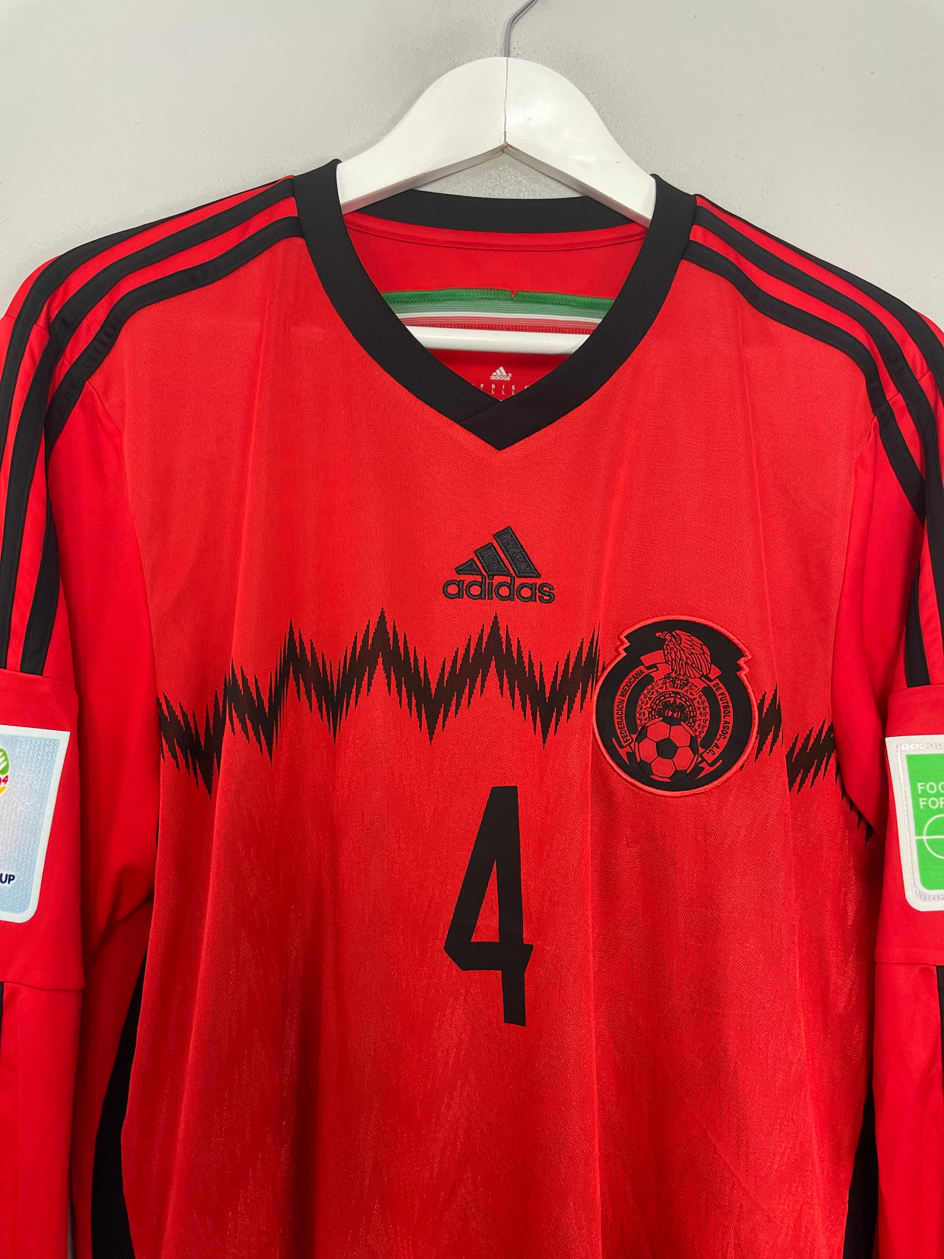 Shop 2014/15 MEXICO R.MARQUEZ #4 L/S AWAY SHIRT (L) ADIDAS, classic football shirts, vintage football shirts & retro soccer jerseys at Cult Kits