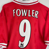 Shop 1996/98 LIVERPOOL FOWLER #9 HOME SHIRT (L) REEBOK, classic football shirts, vintage football shirts & retro soccer jerseys at Cult Kits