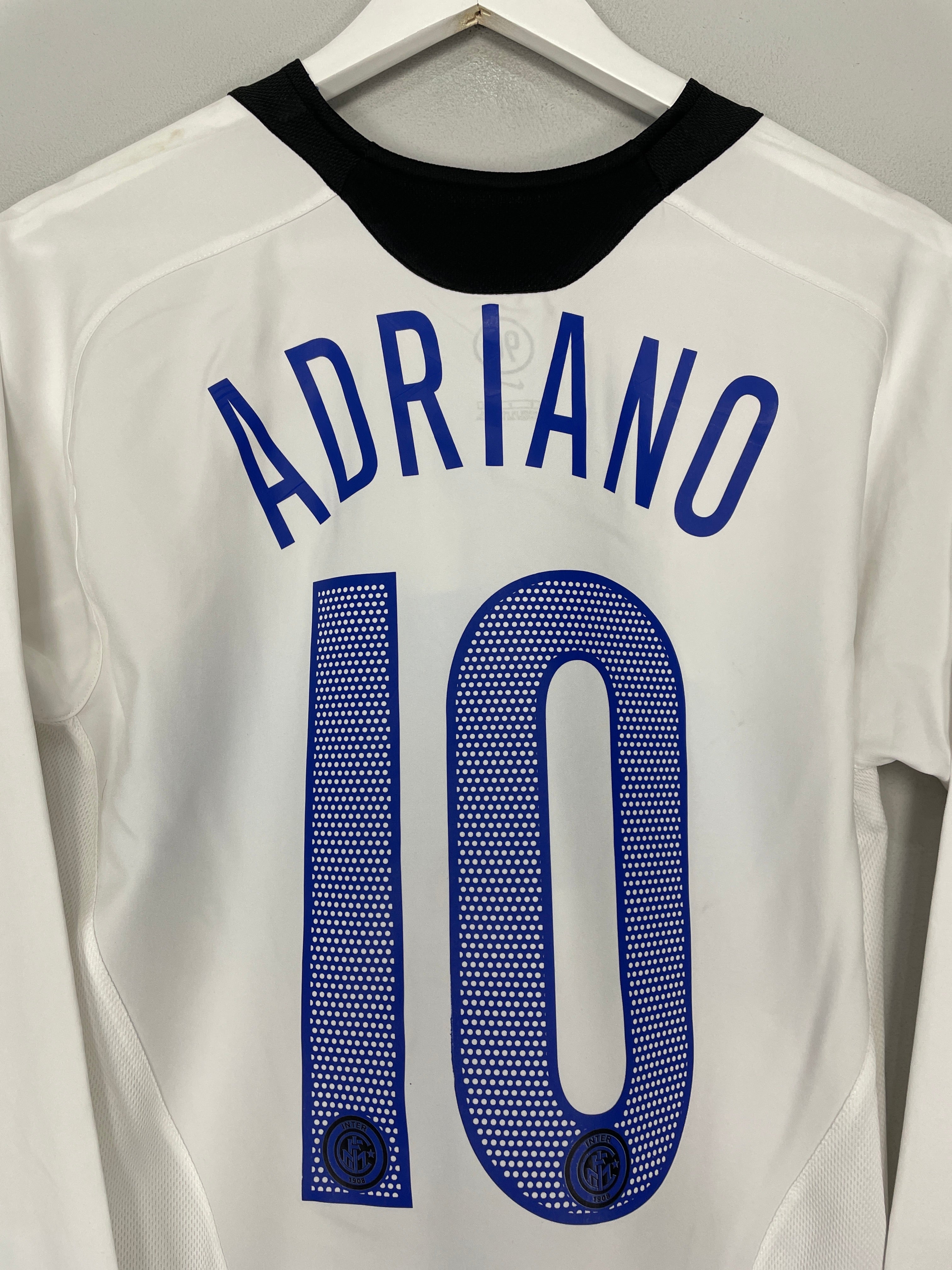 Shop 2005/06 INTER MILAN ADRIANO #10 L/S AWAY SHIRT (S) NIKE, classic football shirts, vintage football shirts & retro soccer jerseys at Cult Kits