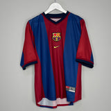 Shop 1998/00 BARCELONA GUARDIOLA #4 HOME SHIRT (L) NIKE, classic football shirts, vintage football shirts & retro soccer jerseys at Cult Kits