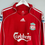 Shop 2006/08 LIVERPOOL GERRARD #8 L/S HOME SHIRT (L) ADIDAS, classic football shirts, vintage football shirts & retro soccer jerseys at Cult Kits