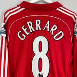 Shop 2006/08 LIVERPOOL GERRARD #8 L/S HOME SHIRT (L) ADIDAS, classic football shirts, vintage football shirts & retro soccer jerseys at Cult Kits