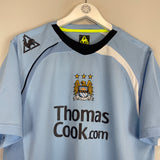 Shop 2008/09 MANCHESTER CITY KOMPANY #33 HOME SHIRT (L) LE COQ, classic football shirts, vintage football shirts & retro soccer jerseys at Cult Kits