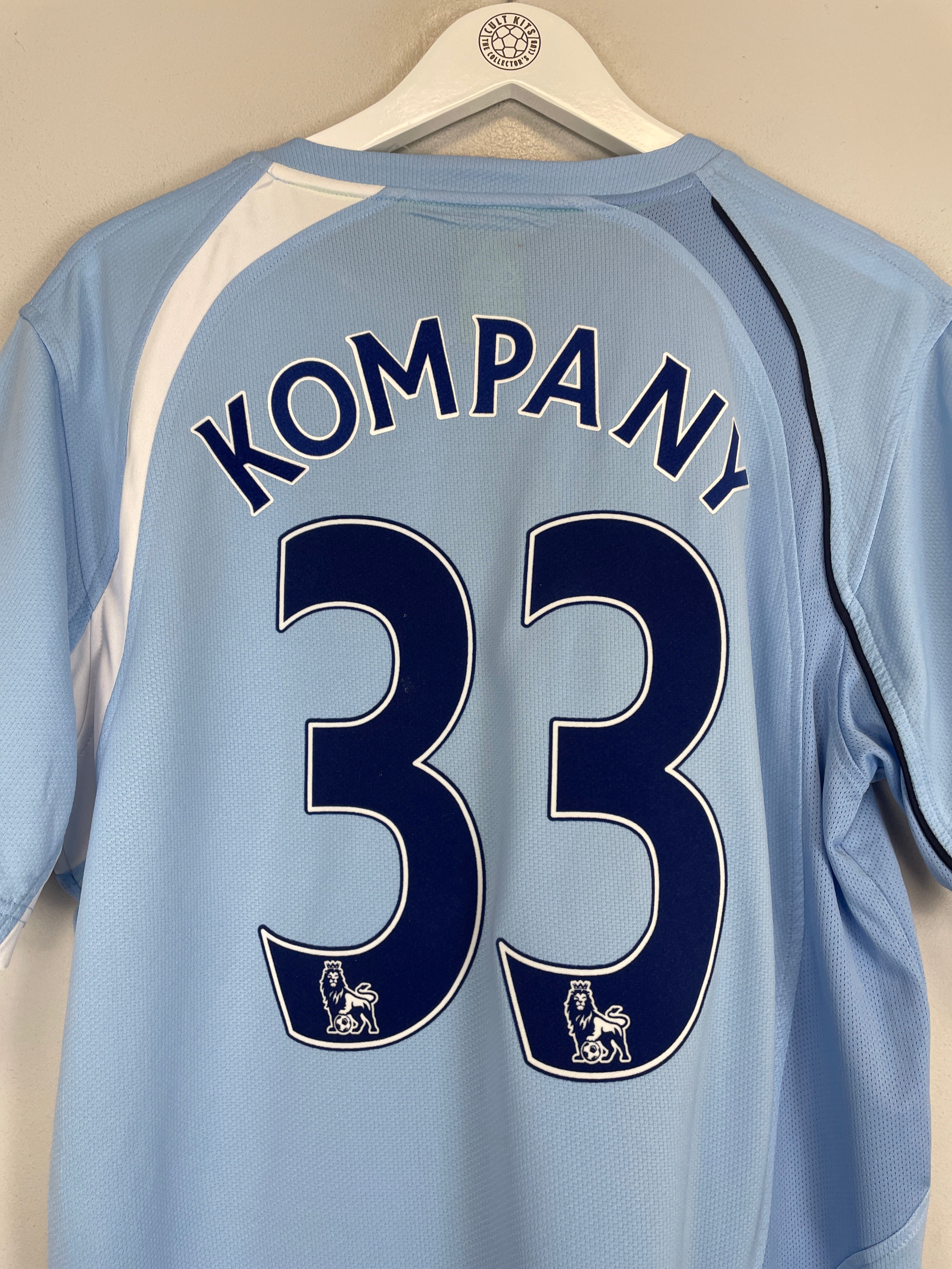 Shop 2008/09 MANCHESTER CITY KOMPANY #33 HOME SHIRT (L) LE COQ, classic football shirts, vintage football shirts & retro soccer jerseys at Cult Kits