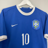 Shop 2006/07 BRAZIL RONALDINHO #10 AWAY SHIRT (M) NIKE, classic football shirts, vintage football shirts & retro soccer jerseys at Cult Kits