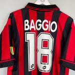 Shop 1997/98 AC MILAN BAGGIO #18 HOME SHIRT (L) LOTTO, classic football shirts, vintage football shirts & retro soccer jerseys at Cult Kits