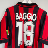 Shop 1997/98 AC MILAN BAGGIO #18 HOME SHIRT (L) LOTTO, classic football shirts, vintage football shirts & retro soccer jerseys at Cult Kits