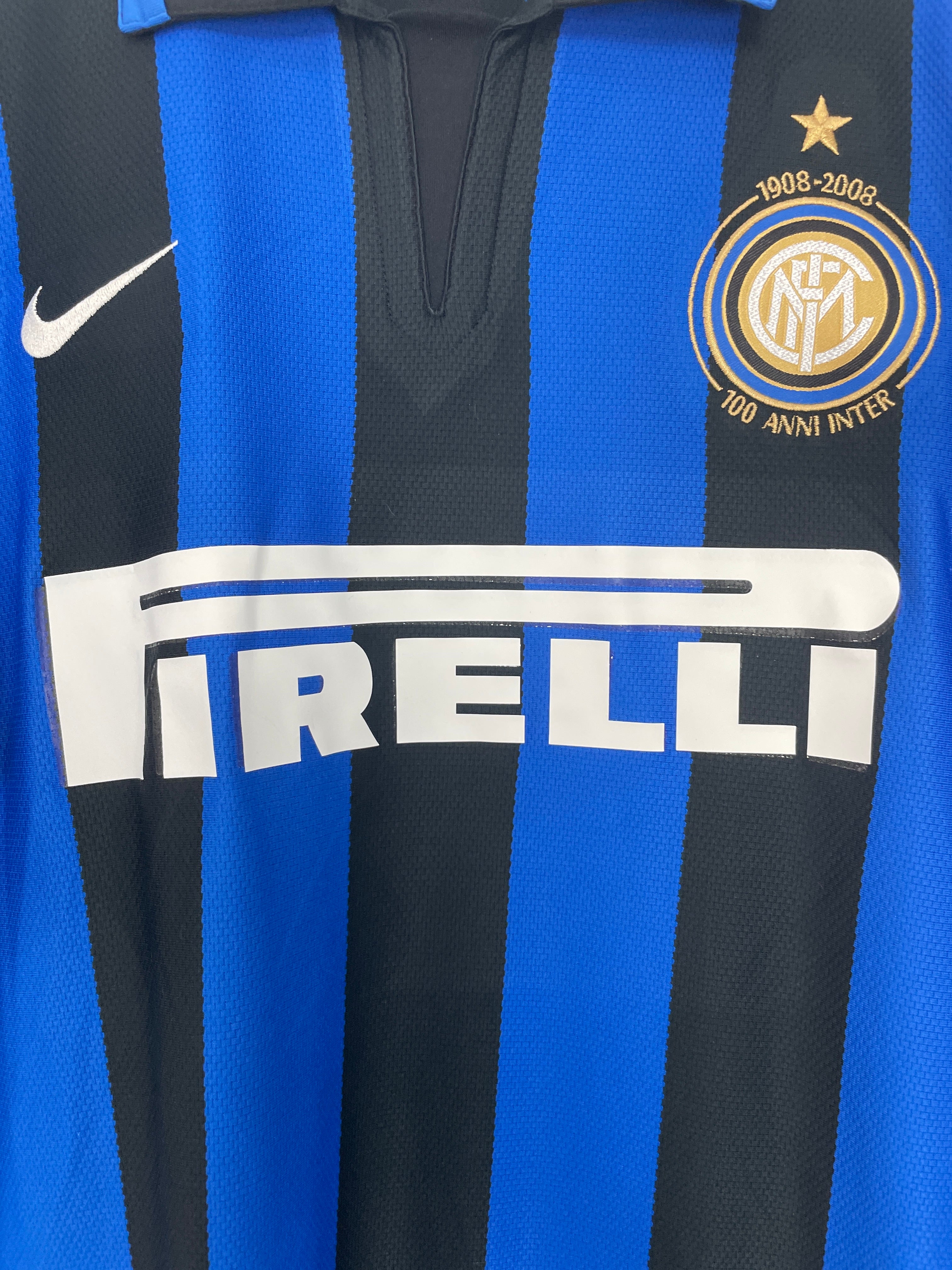 Shop 2007/08 INTER MILAN FIGO #7 *CENTENARY* HOME SHIRT (XL) NIKE, classic football shirts, vintage football shirts & retro soccer jerseys at Cult Kits