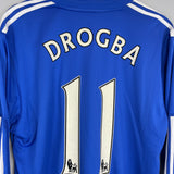 Shop 2009/10 CHELSEA DROGBA #11 L/S HOME SHIRT (XL) ADIDAS, classic football shirts, vintage football shirts & retro soccer jerseys at Cult Kits