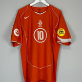 2004/06 NETHERLANDS V.NISTELROOY #10 HOME SHIRT (XL) NIKE