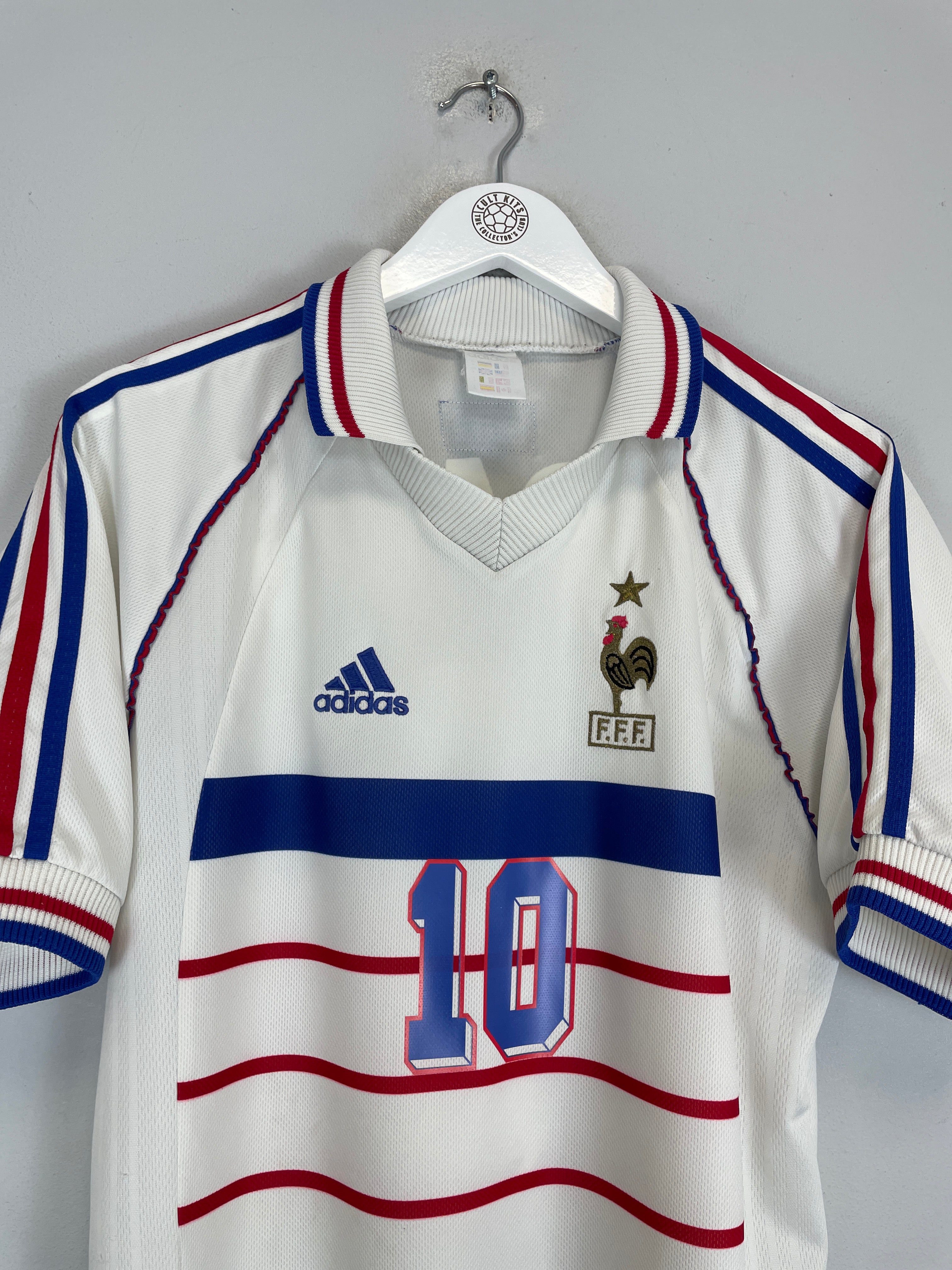 Shop 1998/00 FRANCE ZIDANE #10 AWAY SHIRT (M) ADIDAS, classic football shirts, vintage football shirts & retro soccer jerseys at Cult Kits