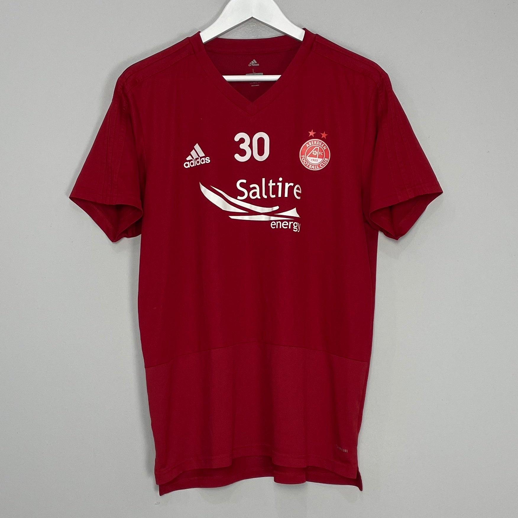 Shop 2017/18 ABERDEEN #30 TRAINING SHIRT (L) ADIDAS, classic football shirts, vintage football shirts & retro soccer jerseys at Cult Kits