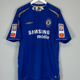 Shop 2005/06 CHELSEA DROGBA #15 *CENTENARY* HOME SHIRT (XL) UMBRO, classic football shirts, vintage football shirts & retro soccer jerseys at Cult Kits