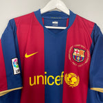 Shop 2007/08 BARCELONA RONALDINHO #10 HOME SHIRT (XL) NIKE, classic football shirts, vintage football shirts & retro soccer jerseys at Cult Kits