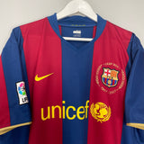 Shop 2007/08 BARCELONA RONALDINHO #10 HOME SHIRT (XL) NIKE, classic football shirts, vintage football shirts & retro soccer jerseys at Cult Kits