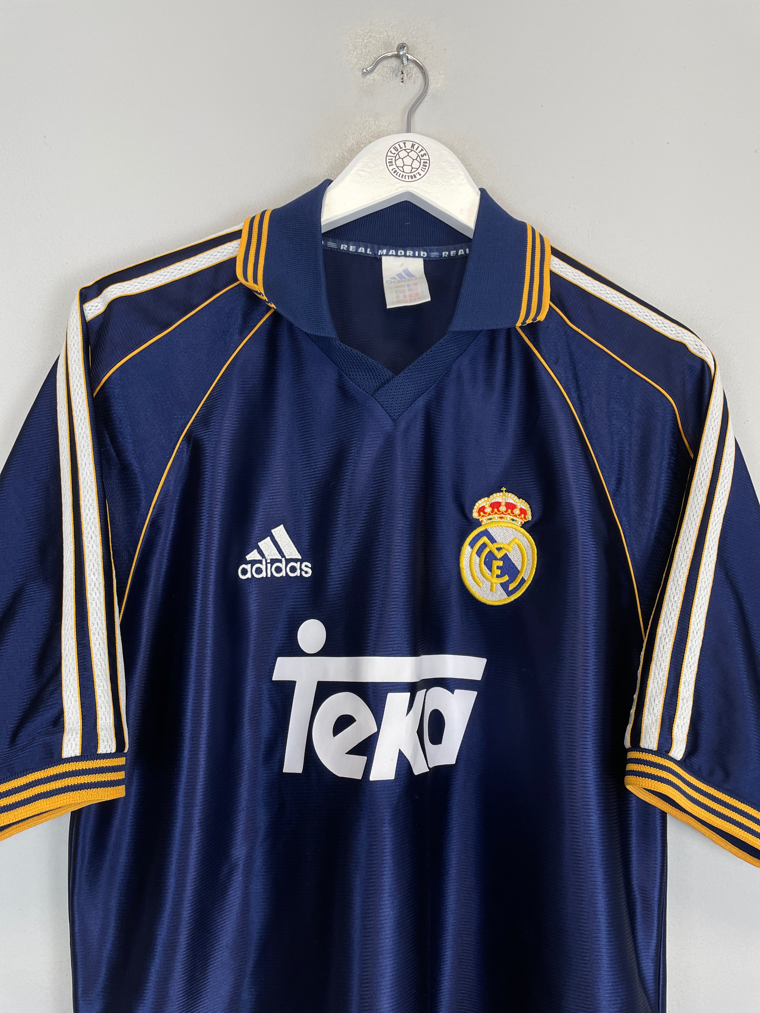 Shop 1998/00 REAL MADRID GUTI #14 THIRD SHIRT (M) ADIDAS, classic football shirts, vintage football shirts & retro soccer jerseys at Cult Kits