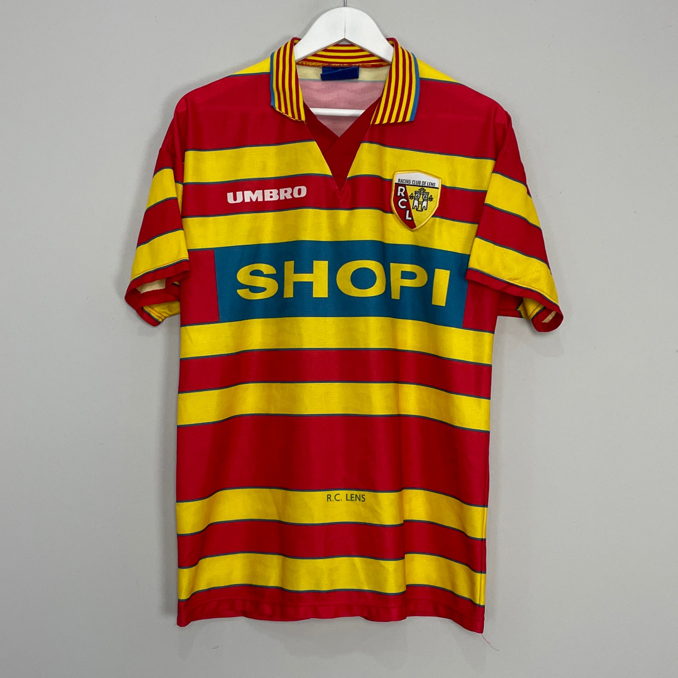 Shop 1996/97 RC LENS HOME SHIRT (M) UMBRO, classic football shirts, vintage football shirts & retro soccer jerseys at Cult Kits