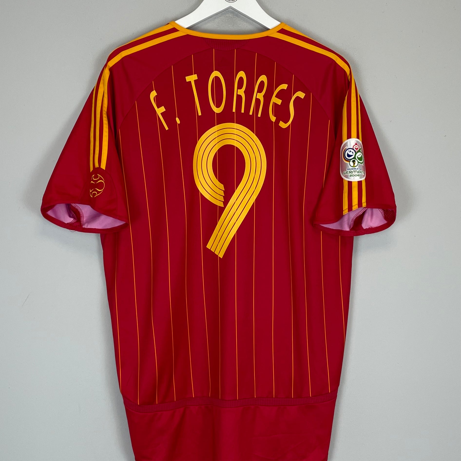 Shop 2006/08 SPAIN F.TORRES #9 HOME SHIRT (L) ADIDAS, classic football shirts, vintage football shirts & retro soccer jerseys at Cult Kits