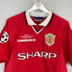 Shop 1999/00 MANCHESTER UNITED BECKHAM #7 *CL WINNERS* HOME SHIRT (M) UMBRO, classic football shirts, vintage football shirts & retro soccer jerseys at Cult Kits