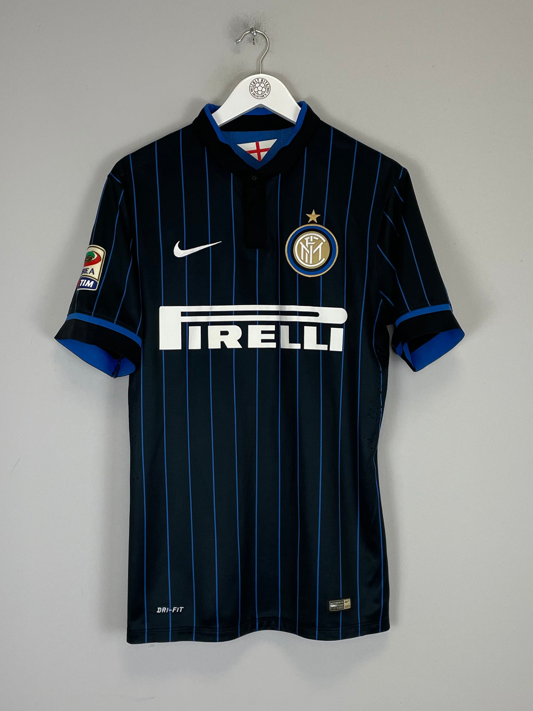 Shop 2014/15 INTER MILAN D'AMBROSIO #33 *AUTHENTIC* HOME SHIRT (L) NIKE, classic football shirts, vintage football shirts & retro soccer jerseys at Cult Kits