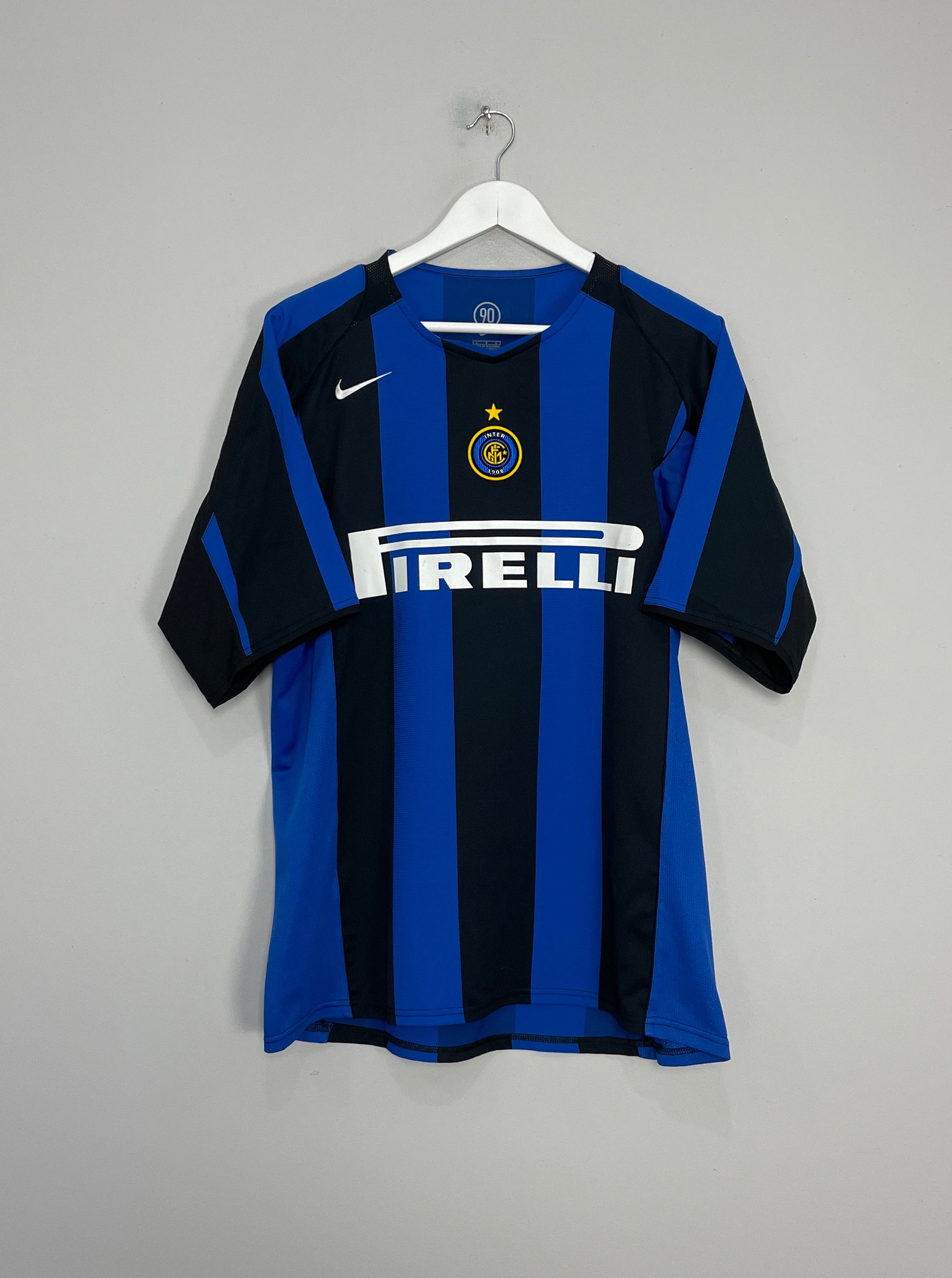 Shop 2004/05 INTER MILAN ADRIANO #10 HOME SHIRT (L) NIKE, classic football shirts, vintage football shirts & retro soccer jerseys at Cult Kits