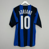 Shop 2004/05 INTER MILAN ADRIANO #10 HOME SHIRT (L) NIKE, classic football shirts, vintage football shirts & retro soccer jerseys at Cult Kits