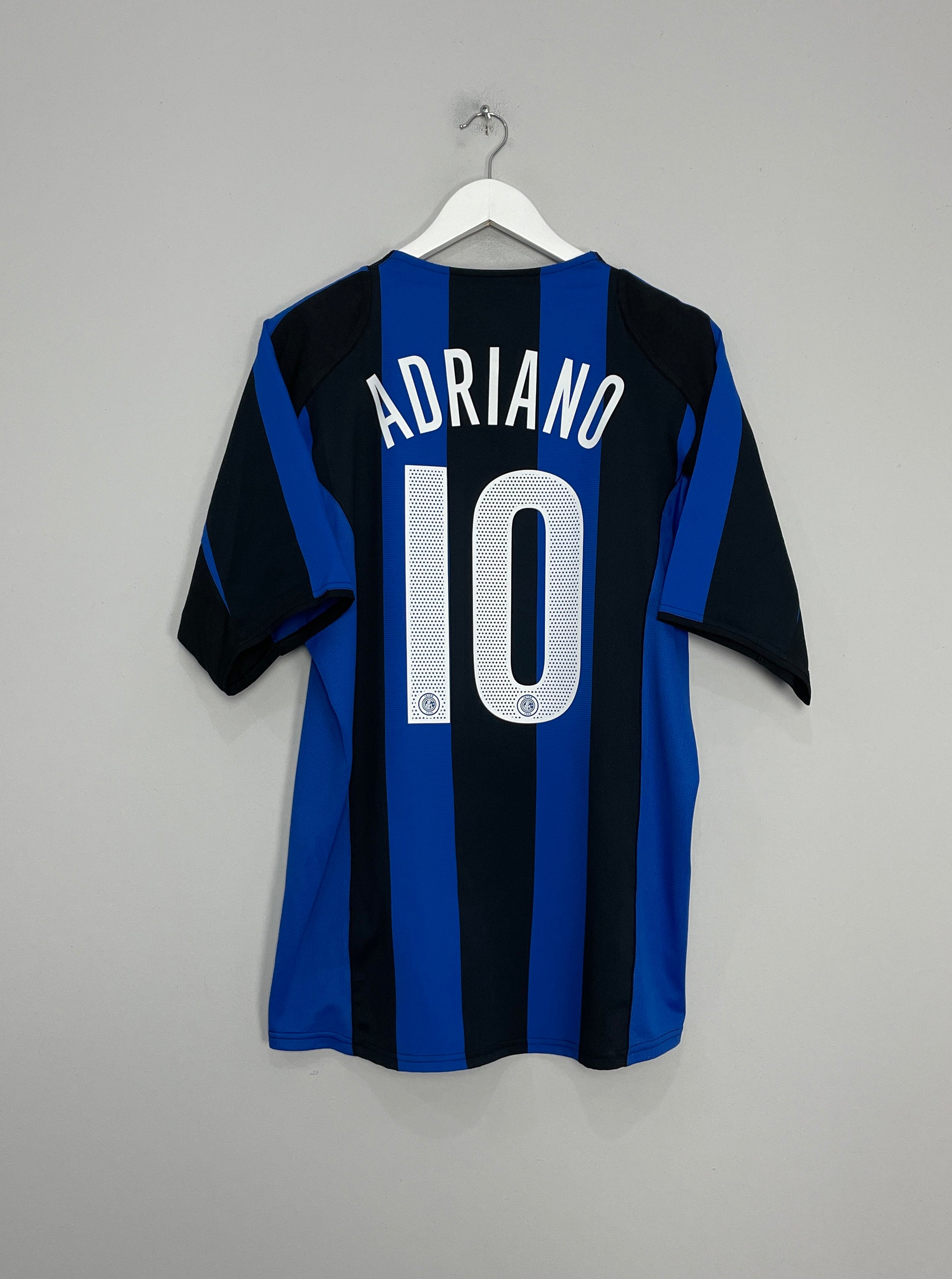 Shop 2004/05 INTER MILAN ADRIANO #10 HOME SHIRT (L) NIKE, classic football shirts, vintage football shirts & retro soccer jerseys at Cult Kits