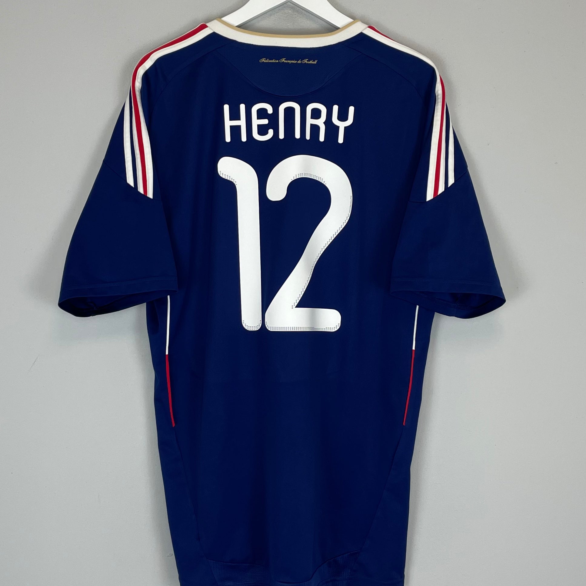 Shop 2009/10 FRANCE HENRY #12 HOME SHIRT (XL) ADIDAS, classic football shirts, vintage football shirts & retro soccer jerseys at Cult Kits