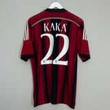 Shop 2014/15 AC MILAN KAKA #22 HOME SHIRT (L) ADIDAS, classic football shirts, vintage football shirts & retro soccer jerseys at Cult Kits