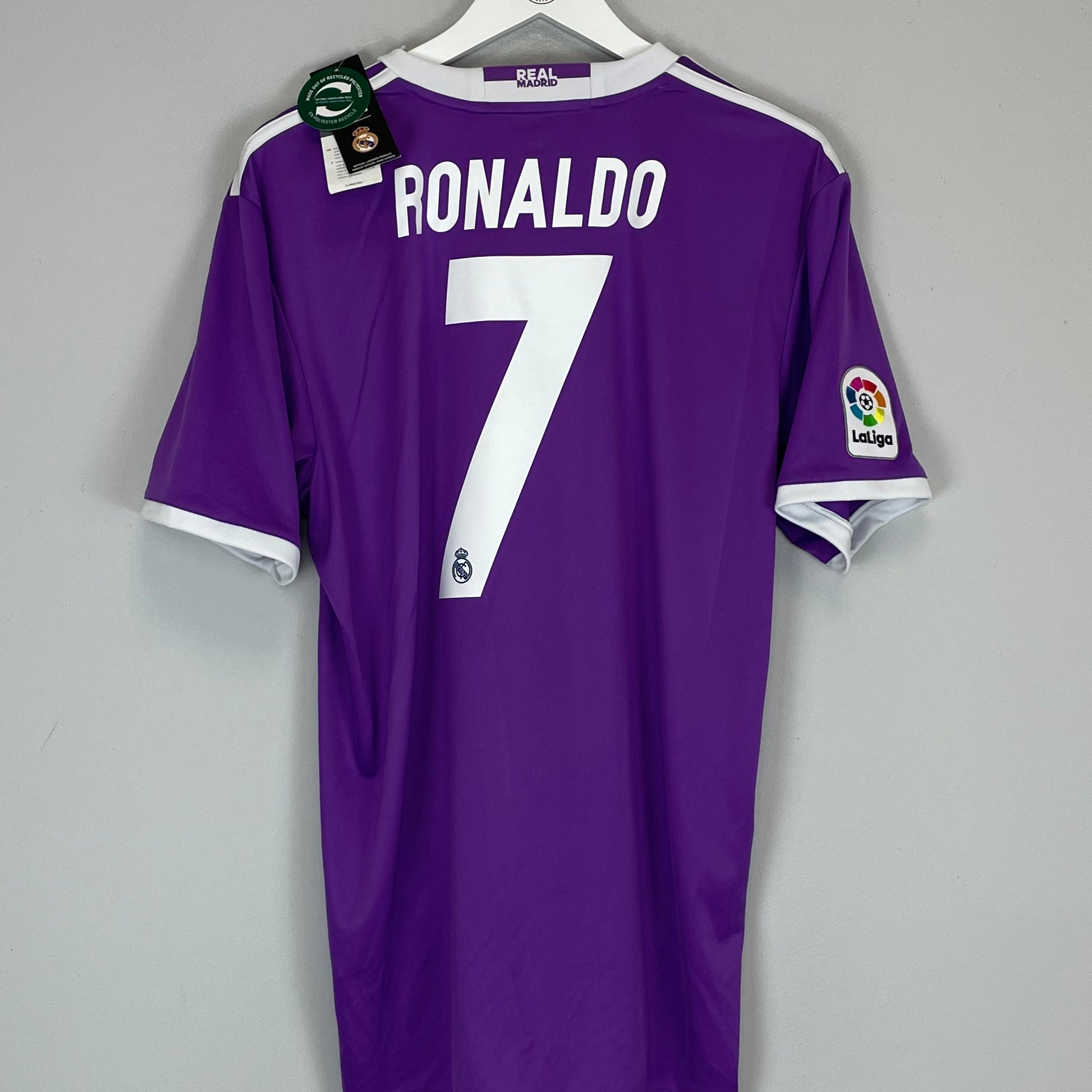 Shop 2016/17 REAL MADRID RONALDO #7 *BNWT* AWAY SHIRT (L) ADIDAS, classic football shirts, vintage football shirts & retro soccer jerseys at Cult Kits
