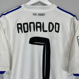 2010/11 REAL MADRID RONALDO #7 HOME SHIRT (L) ADIDAS