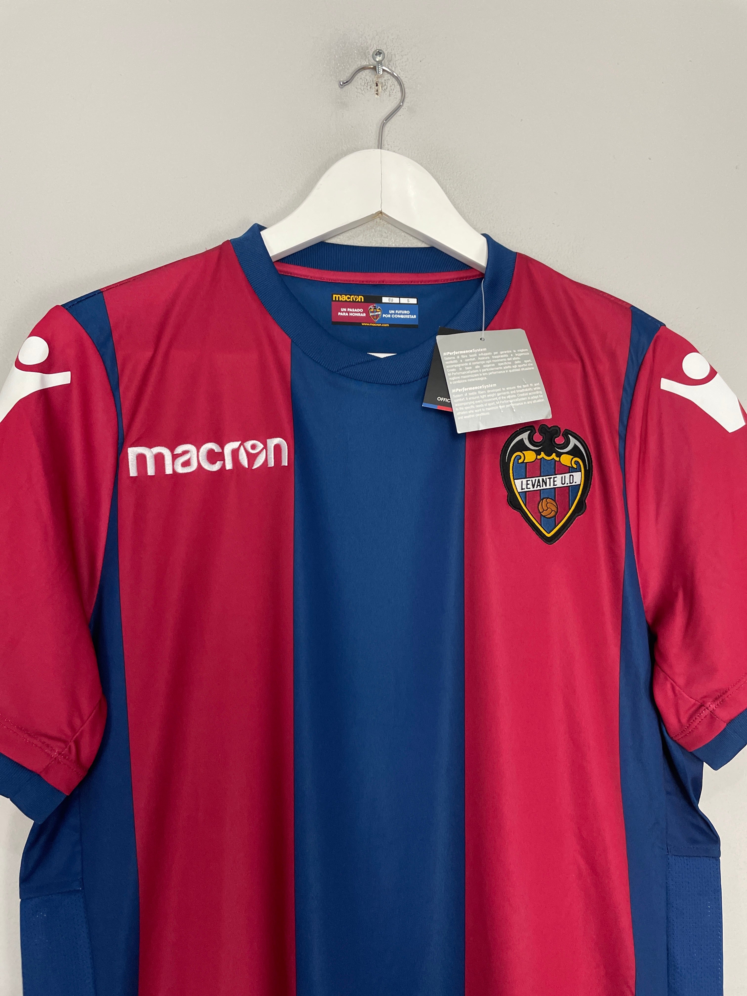 Shop 2017/18 LEVANTE *BNWT* HOME SHIRT (S) MACRON, classic football shirts, vintage football shirts & retro soccer jerseys at Cult Kits