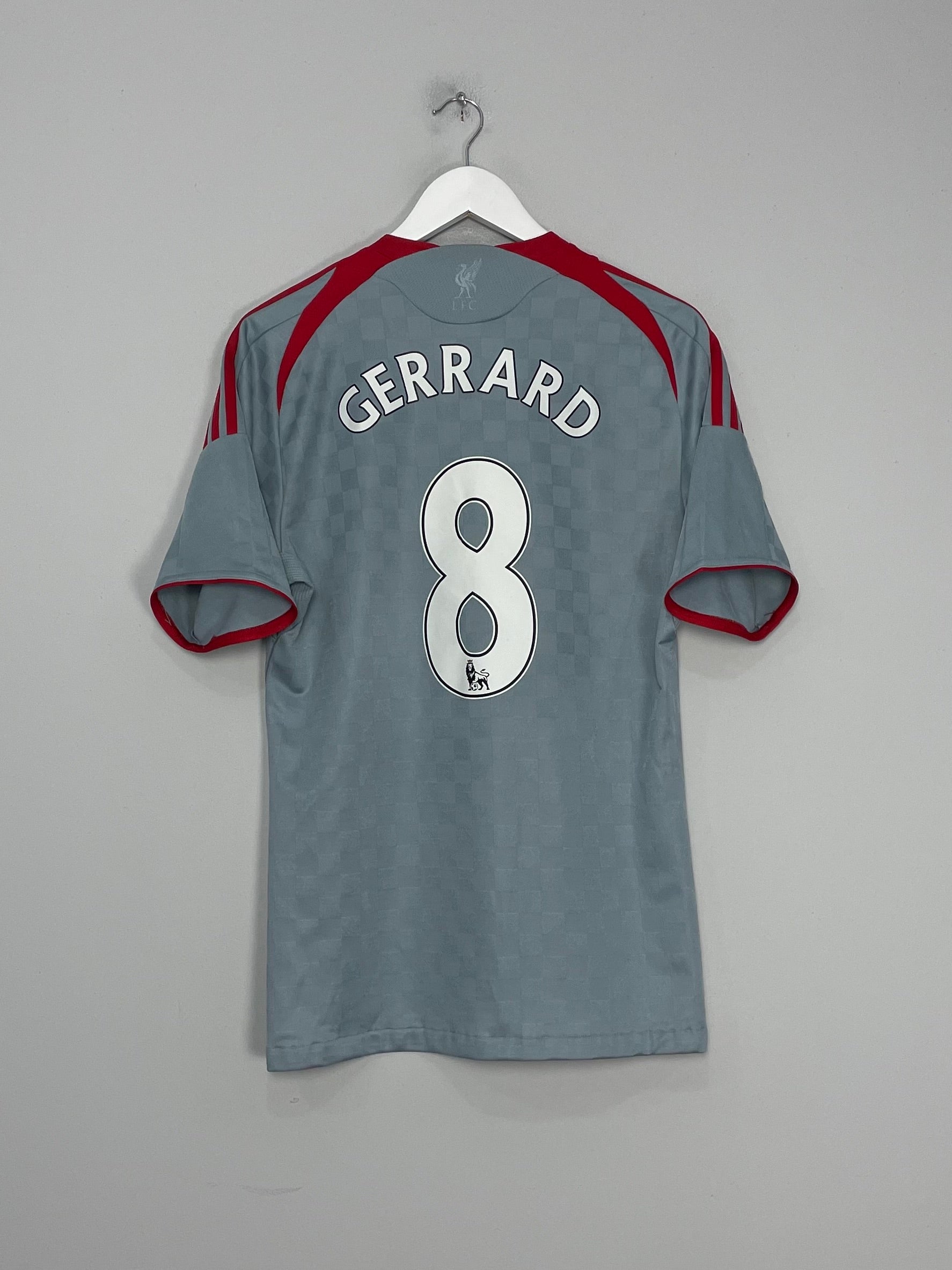 2008/09 LIVERPOOL GERRARD #8 AWAY SHIRT (M) ADIDAS