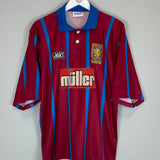 1993/95 ASTON VILLA HOME SHIRT (XL) ASICS
