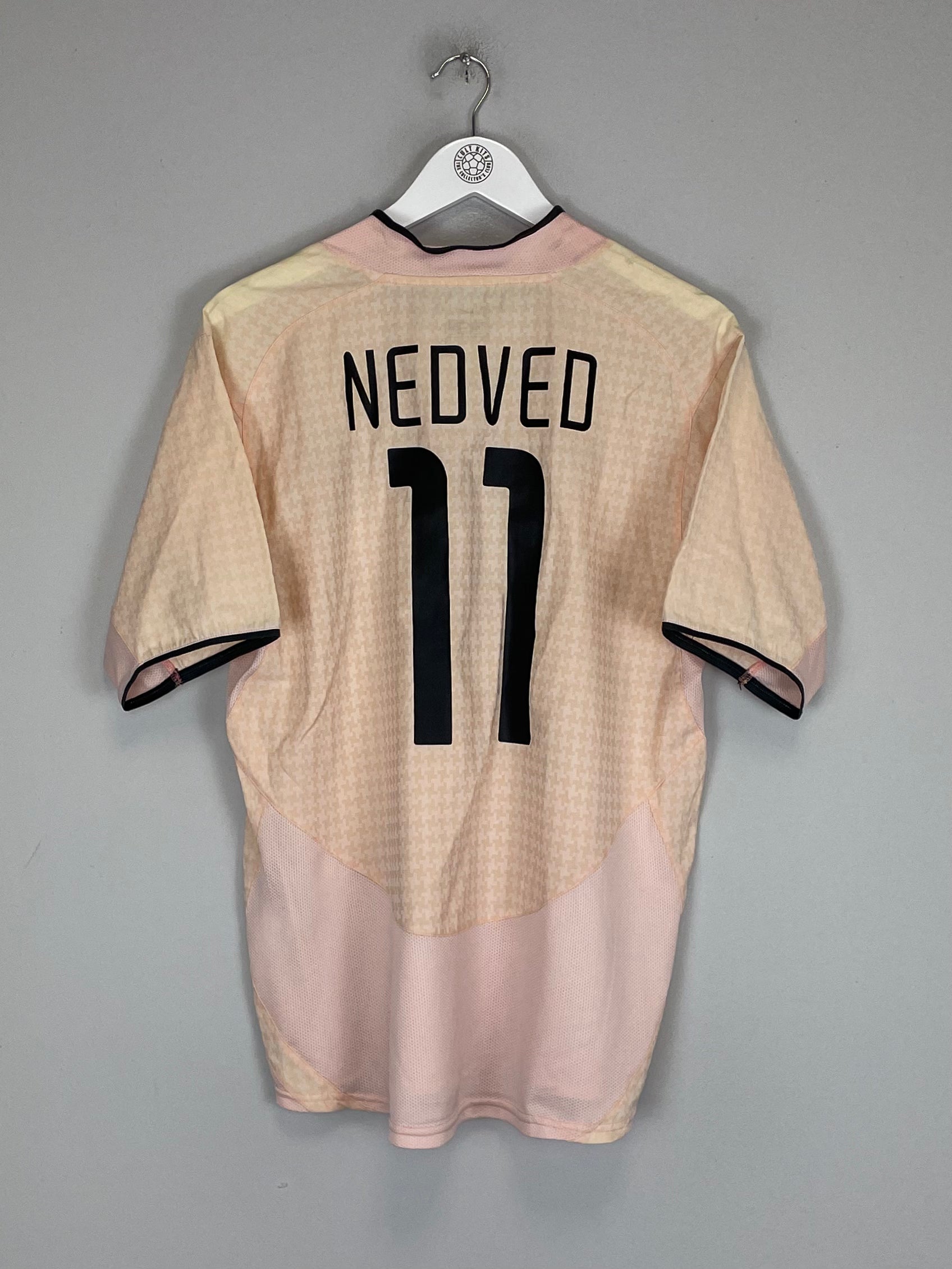 Shop 2003/04 JUVENTUS NEDVED #11 AWAY SHIRT (M) NIKE, classic football shirts, vintage football shirts & retro soccer jerseys at Cult Kits