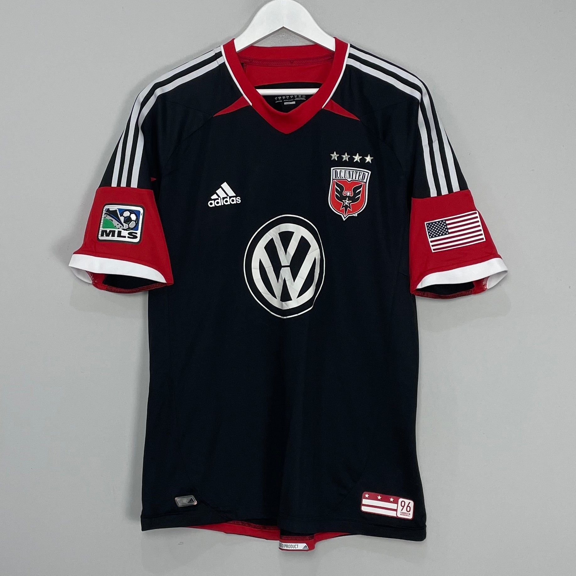 Shop 2012/14 DC UNITED *PLAYER ISSUE* HOME SHIRT (XL) ADIDAS, classic football shirts, vintage football shirts & retro soccer jerseys at Cult Kits