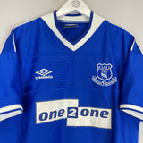1999/00 EVERTON CAMPBELL #9 HOME SHIRT (L) UMBRO