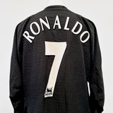 2005 MANCHESTER UNITED RONALDO #7 *MATCH WORN v LIVERPOOL *L/S AWAY SHIRT (L) NIKE