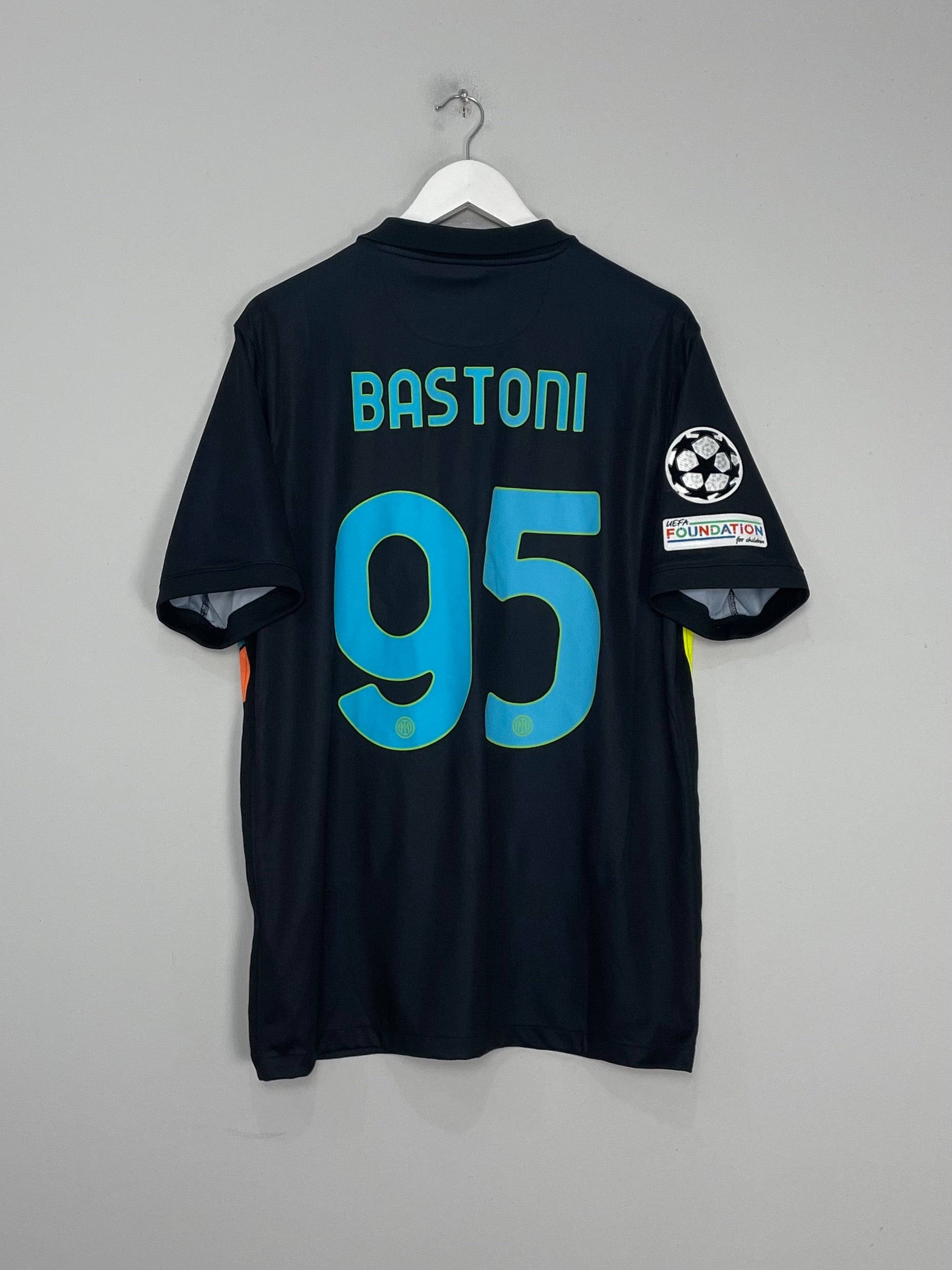 Shop 2021/22 INTER MILAN BASTONI #95 C/L THIRD SHIRT (XL) NIKE, classic football shirts, vintage football shirts & retro soccer jerseys at Cult Kits