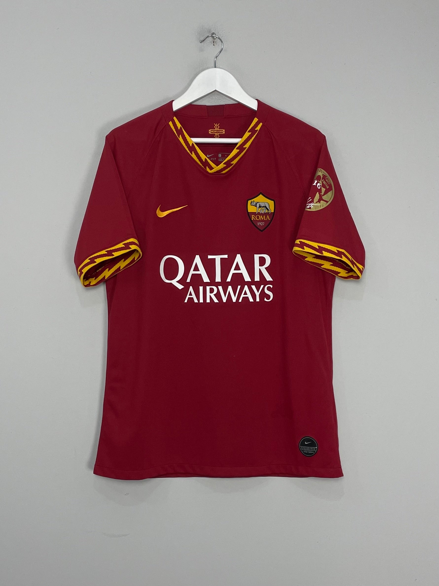 Shop 2019/20 ROMA DE ROSSI #16 HOME SHIRT (L) NIKE, classic football shirts, vintage football shirts & retro soccer jerseys at Cult Kits
