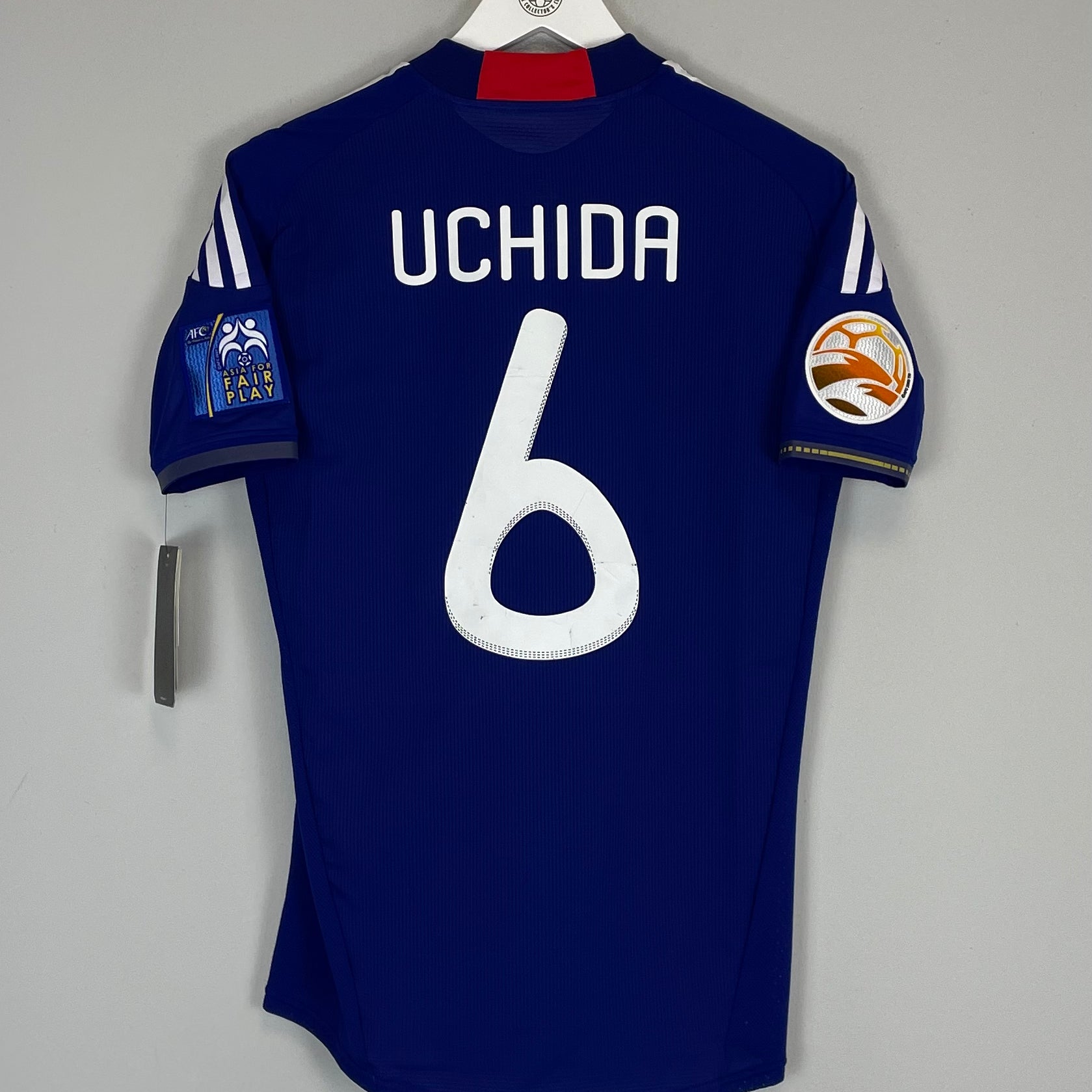 Shop 2009/10 JAPAN UCHIDA #6 *PLAYER ISSUE* BNWT HOME SHIRT (S) ADIDAS, classic football shirts, vintage football shirts & retro soccer jerseys at Cult Kits