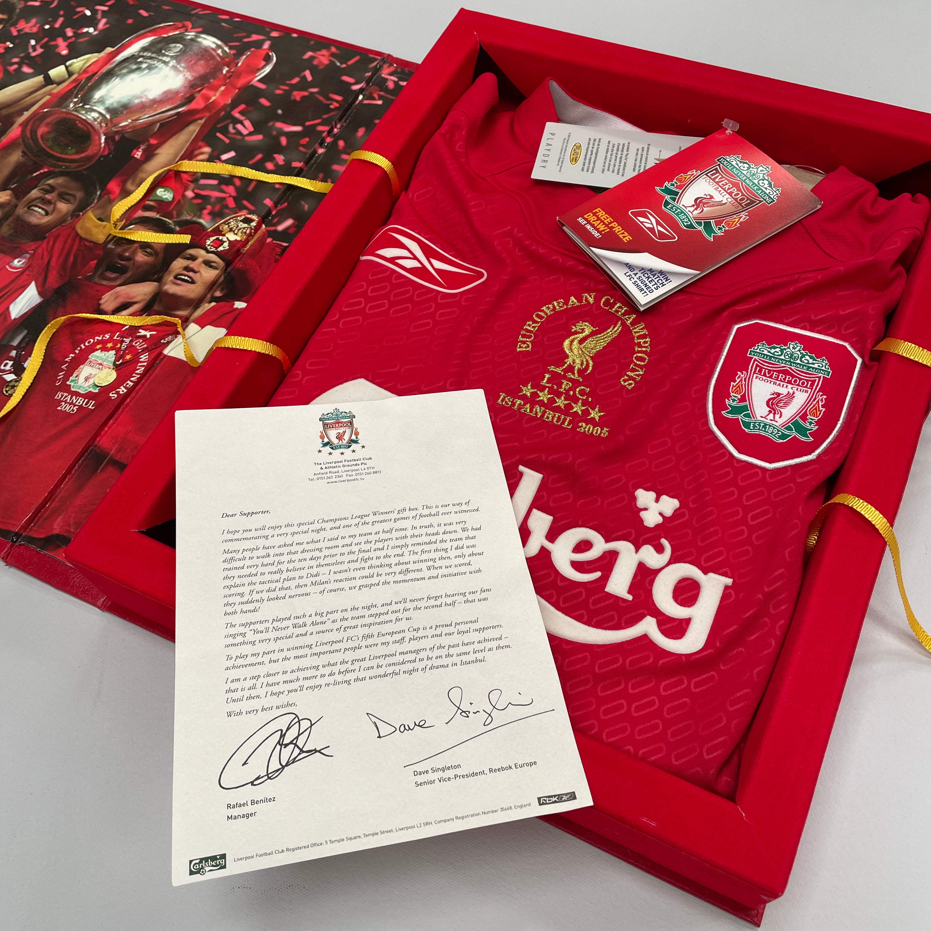 Shop 2005 LIVERPOOL C/L FINAL EDITION *BOXED* HOME SHIRT (M) REEBOK ISTANBUL, classic football shirts, vintage football shirts & retro soccer jerseys at Cult Kits