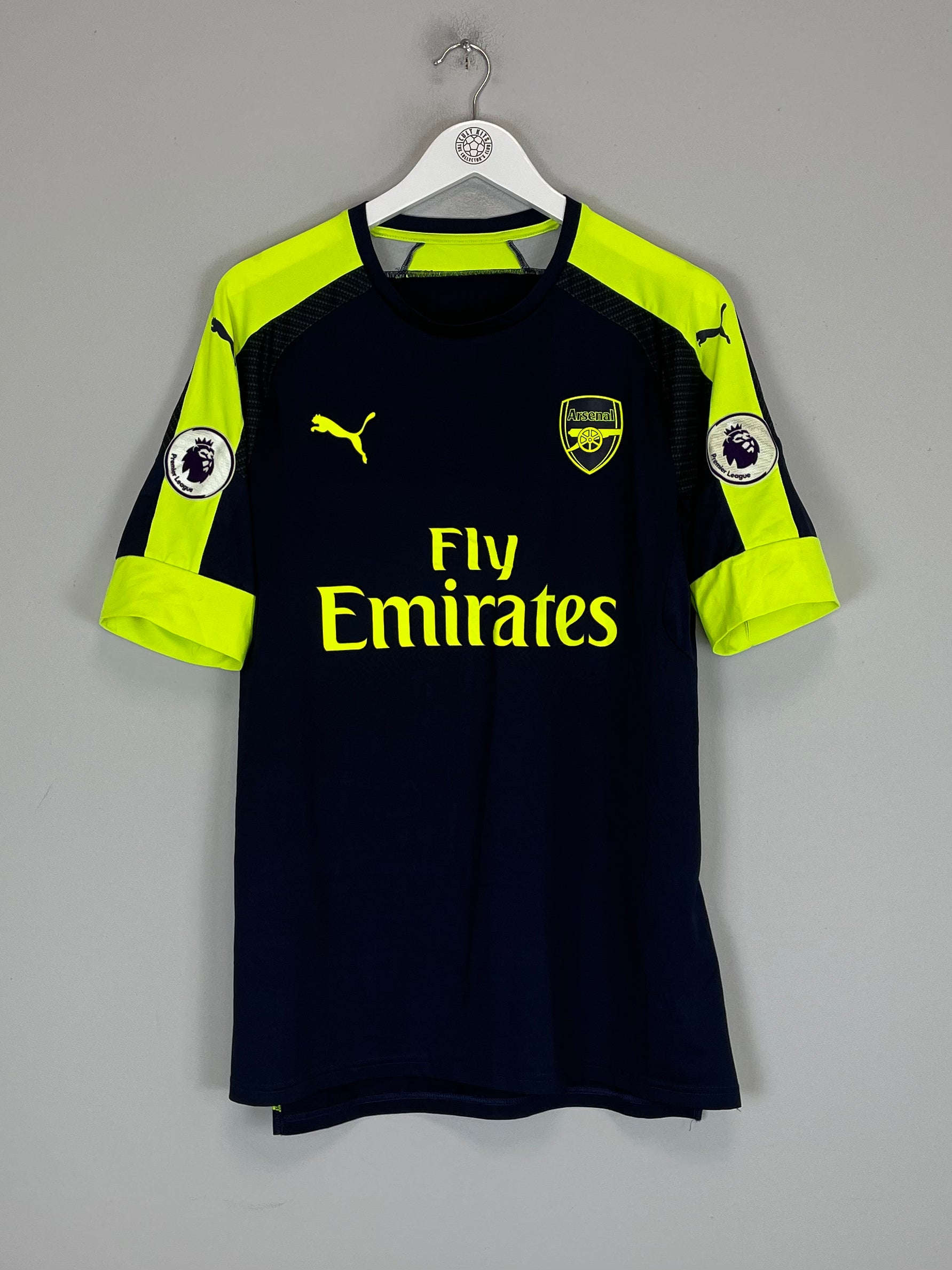 Shop 2016/17 ARSENAL XHAKA #29 *PLAYER ISSUE* AWAY SHIRT (XL) PUMA, classic football shirts, vintage football shirts & retro soccer jerseys at Cult Kits