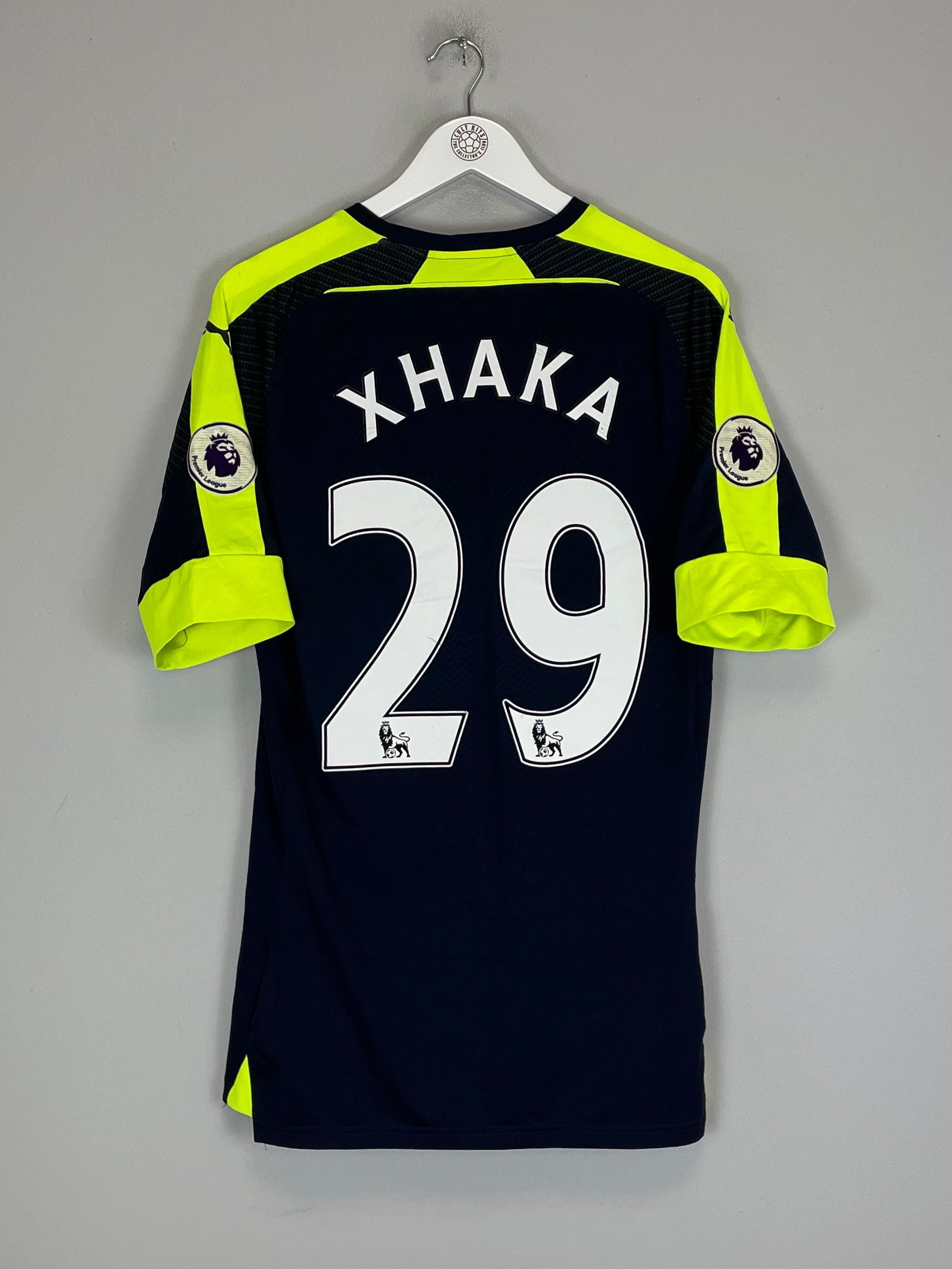 Shop 2016/17 ARSENAL XHAKA #29 *PLAYER ISSUE* AWAY SHIRT (XL) PUMA, classic football shirts, vintage football shirts & retro soccer jerseys at Cult Kits