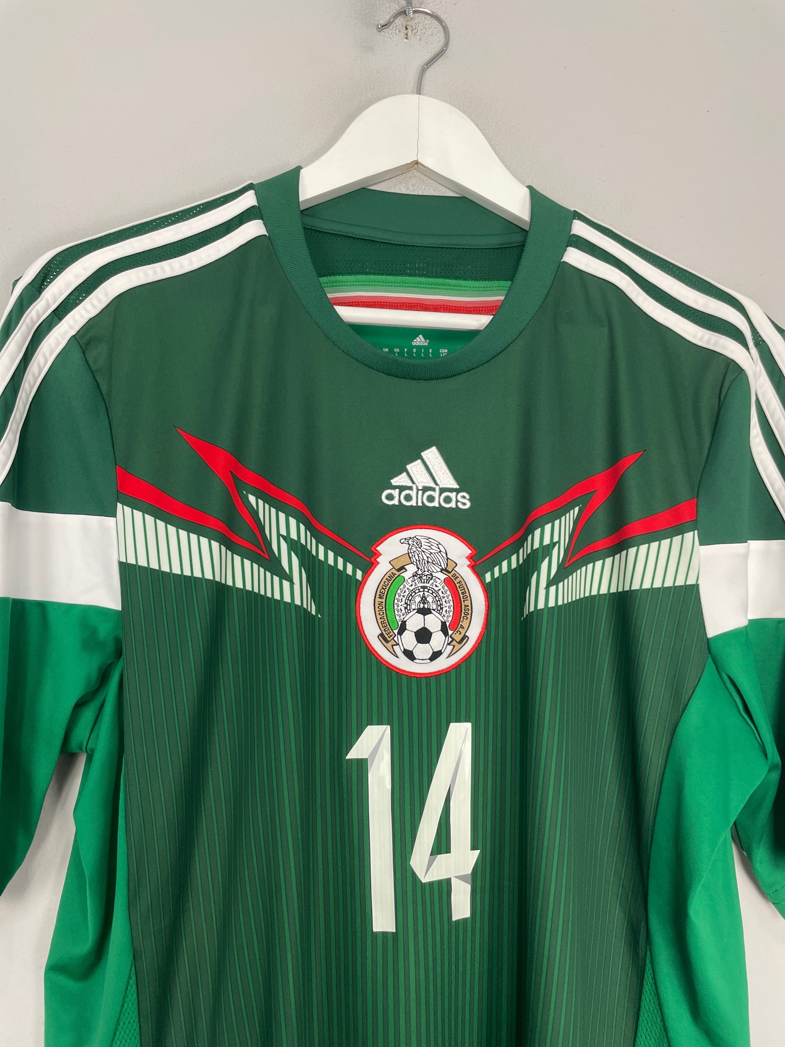 Shop 2014/15 MEXICO J.HERNANDEZ #14 HOME SHIRT (L) ADIDAS, classic football shirts, vintage football shirts & retro soccer jerseys at Cult Kits